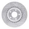 E-Line Drilled & Slotted Silver Brake Rotor, 2003-2005 Infiniti/Nissan, Position: Front Left - image 2
