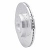 E-Line Drilled & Slotted Silver Brake Rotor, 2003-2005 Infiniti/Nissan, Position: Front Right - image 3