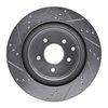 E-Line Drilled & Slotted Silver Brake Rotor, 2003-2008 Infiniti/Nissan, Position: Rear Right - image 2