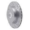 E-Line Drilled & Slotted Silver Brake Rotor, 2003-2008 Infiniti/Nissan, Position: Rear Right - image 3
