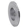 E-Line Drilled & Slotted Silver Brake Rotor, 2007-2015 Infiniti/Nissan, Position: Rear Right - image 1