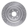 E-Line Drilled & Slotted Silver Brake Rotor, 2007-2015 Infiniti/Nissan, Position: Rear Right - image 3