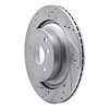 E-Line Drilled & Slotted Silver Brake Rotor, 2008-2020 Infiniti/Nissan, Position: Rear Left - image 1