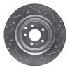 E-Line Drilled & Slotted Silver Brake Rotor, 2008-2020 Infiniti/Nissan, Position: Rear Left - image 2