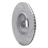 E-Line Drilled & Slotted Silver Brake Rotor, 2008-2020 Infiniti/Nissan, Position: Rear Left - image 4