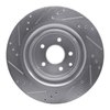 E-Line Drilled & Slotted Silver Brake Rotor, 2008-2020 Infiniti/Nissan, Position: Rear Right - image 2