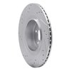 E-Line Drilled & Slotted Silver Brake Rotor, 2008-2020 Infiniti/Nissan, Position: Rear Right - image 4
