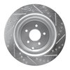 E-Line Drilled & Slotted Silver Brake Rotor, Fits Select Infiniti/Nissan, Position: Rear Left - image 3