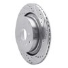 E-Line Drilled & Slotted Silver Brake Rotor, Fits Select Infiniti/Nissan, Position: Rear Right - image 3