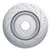 E-Line Drilled & Slotted Silver Brake Rotor, Fits Select Infiniti/Nissan, Position: Rear Left - image 2