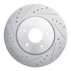 E-Line Drilled & Slotted Silver Brake Rotor, Fits Select Infiniti/Nissan, Position: Rear Left - image 4