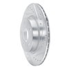 E-Line Drilled & Slotted Silver Brake Rotor, Fits Select Infiniti/Nissan, Position: Rear Right - image 4