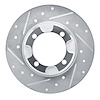 E-Line Drilled & Slotted Silver Brake Rotor, 1985-1991 Fits Multiple Makes/Models, Position: Front Left - image 1