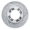 E-Line Drilled & Slotted Silver Brake Rotor, 1985-1991 Fits Multiple Makes/Models, Position: Front Right - image 1