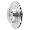 E-Line Drilled & Slotted Silver Brake Rotor, 1983-1989 Fits Multiple Makes/Models, Position: Front Left - image 1