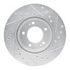 E-Line Drilled & Slotted Silver Brake Rotor, 1983-1989 Fits Multiple Makes/Models, Position: Front Left - image 4