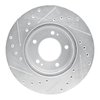 E-Line Drilled & Slotted Silver Brake Rotor, 1983-1989 Fits Multiple Makes/Models, Position: Front Right - image 4