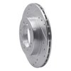 E-Line Drilled & Slotted Silver Brake Rotor, 1983-1989 Fits Multiple Makes/Models, Position: Rear Left - image 2