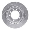 E-Line Drilled & Slotted Silver Brake Rotor, 1983-1989 Fits Multiple Makes/Models, Position: Rear Left - image 4