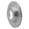 E-Line Drilled & Slotted Silver Brake Rotor, 1983-1989 Fits Multiple Makes/Models, Position: Rear Right - image 2