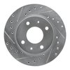 E-Line Drilled & Slotted Silver Brake Rotor, 1985-1991 Fits Multiple Makes/Models, Position: Front Left - image 2