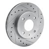 E-Line Drilled & Slotted Silver Brake Rotor, 1985-1991 Fits Multiple Makes/Models, Position: Front Right - image 2