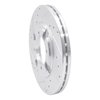 E-Line Drilled & Slotted Silver Brake Rotor, 1984-1990 Fits Multiple Makes/Models, Position: Front Left - image 2