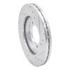 E-Line Drilled & Slotted Silver Brake Rotor, 1984-1990 Fits Multiple Makes/Models, Position: Front Left - image 3