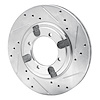E-Line Drilled & Slotted Silver Brake Rotor, 1984-1990 Fits Multiple Makes/Models, Position: Front Right - image 1