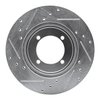 E-Line Drilled & Slotted Silver Brake Rotor, 1984-1990 Fits Multiple Makes/Models, Position: Front Right - image 2