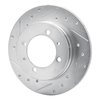 E-Line Drilled & Slotted Silver Brake Rotor, 1988-1993 Fits Multiple Makes/Models, Position: Rear Left - image 2