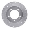 E-Line Drilled & Slotted Silver Brake Rotor, 1990-1994 Mopar, Position: Rear Right - image 3