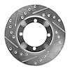 E-Line Drilled & Slotted Silver Brake Rotor, 1991-1992 Fits Multiple Makes/Models, Position: Front Left - image 1
