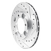 E-Line Drilled & Slotted Silver Brake Rotor, 1991-1992 Fits Multiple Makes/Models, Position: Front Right - image 1