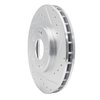 E-Line Drilled & Slotted Silver Brake Rotor, 1991-1993 Fits Multiple Makes/Models, Position: Front Right - image 2