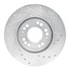 E-Line Drilled & Slotted Silver Brake Rotor, 1991-2004 Fits Multiple Makes/Models, Position: Front Left - image 2