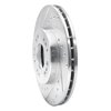 E-Line Drilled & Slotted Silver Brake Rotor, 1991-2004 Fits Multiple Makes/Models, Position: Front Left - image 4