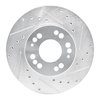 E-Line Drilled & Slotted Silver Brake Rotor, 1991-2004 Fits Multiple Makes/Models, Position: Front Right - image 2