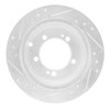 E-Line Drilled & Slotted Silver Brake Rotor, 1991-1999 Fits Multiple Makes/Models, Position: Rear Left - image 4