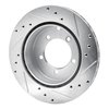 E-Line Drilled & Slotted Silver Brake Rotor, 1991-1993 Fits Multiple Makes/Models, Position: Rear Left - image 2