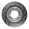 E-Line Drilled & Slotted Silver Brake Rotor, 1991-1993 Fits Multiple Makes/Models, Position: Rear Left - image 3