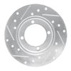 E-Line Drilled & Slotted Silver Brake Rotor, 1991-1992 Fits Multiple Makes/Models, Position: Front Right - image 3