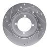 E-Line Drilled & Slotted Silver Brake Rotor, 1991-1992 Mitsubishi, Position: Front Right - image 4