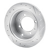 E-Line Drilled & Slotted Silver Brake Rotor, 1992-2004 Fits Multiple Makes/Models, Position: Rear Left - image 1