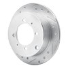 E-Line Drilled & Slotted Silver Brake Rotor, 1992-2004 Fits Multiple Makes/Models, Position: Rear Left - image 4