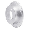 E-Line Drilled & Slotted Silver Brake Rotor, 1992-2004 Fits Multiple Makes/Models, Position: Rear Right - image 1