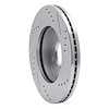 E-Line Drilled & Slotted Silver Brake Rotor, 1988-2007 Fits Multiple Makes/Models, Position: Front Left - image 1