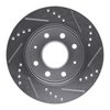 E-Line Drilled & Slotted Silver Brake Rotor, 1988-2007 Fits Multiple Makes/Models, Position: Front Left - image 4
