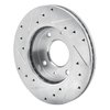 E-Line Drilled & Slotted Silver Brake Rotor, 1988-2007 Fits Multiple Makes/Models, Position: Front Right - image 2