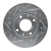 E-Line Drilled & Slotted Silver Brake Rotor, 1988-2007 Fits Multiple Makes/Models, Position: Front Right - image 4